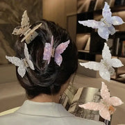 French Retro Butterfly Hair Claw Clip